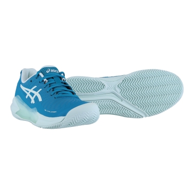 Asics Tennisschuhe Gel Challenger 14 Clay/Sandplatz (Dämpfung) 2024 blaugrün Damen