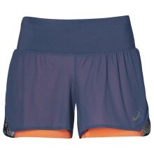 Asics Laufhose Short 2in1 kurz graublau Damen