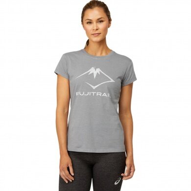 Asics Laufshirt (Tshirt) Fujitrail grau Damen