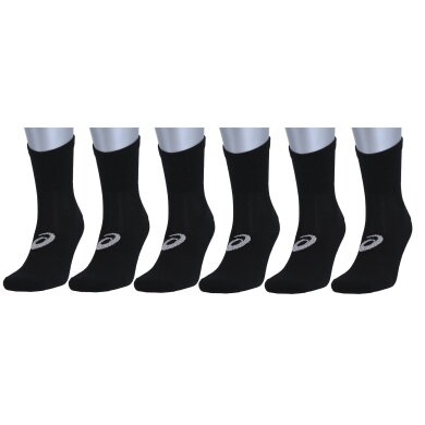 Asics Tennissocken Multisport Quarter (ASICS-Spirallogo) schwarz 6 Paar