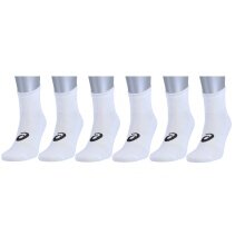 Asics Tennissocken Multisport Quarter (ASICS-Spirallogo) weiss 6 Paar