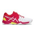 Asics Tennisschuhe Gel Resolution 7 Clay/Sandplatz weiss/pink Mädchen (Gr. 39)