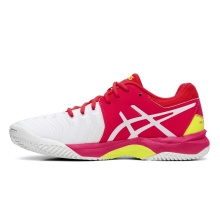 Asics Tennisschuhe Gel Resolution 7 Clay/Sandplatz weiss/pink Mädchen (Gr. 39)