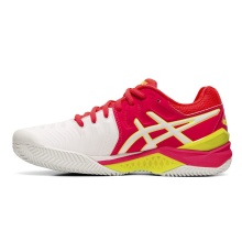 Asics Tennisschuhe Gel Resolution 7 Clay/Sandplatz weiss/pink Damen