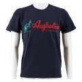 Australian Tennis-Tshirt Logo navy/rot Herren