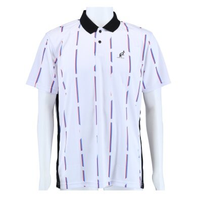 Australian Tennis-Polo Stripe in Ace weiss Herren