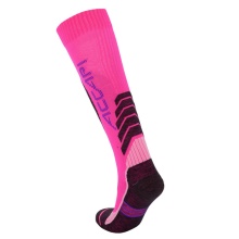 Accapi Skisocke Performance Ski Kniestrümpfe (Merinowolle, warm) fuchsia/anthrazitgrau - 1 Paar