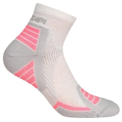 Accapi Laufsocke Quarter Trail Running weiss/grau/pink - 1 Paar