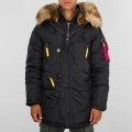 Alpha Industries Winterjacke PPS N3B schwarz/gelb Herren