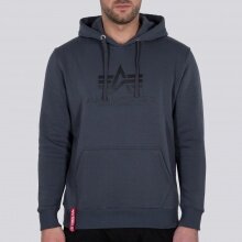 Alpha Industries Kapuzenpullover (Hoodie) Basic Logo grau/schwarz Herren