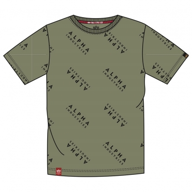 Alpha Industries Tshirt AOP T (Baumwolle) olive Herren