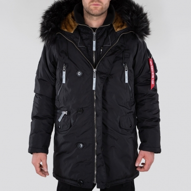 Alpha Industries Winterjacke PPS N3B schwarz/reflektierend Herren