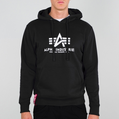 Alpha Industries Kapuzenpullover (Hoodie) Basic Logo schwarz Herren