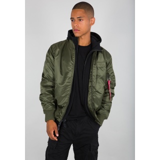 Alpha Industries Fliegerjacke MA-1 D-Tec dunkelgrün/schwarz Herren