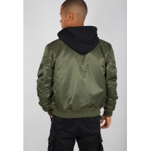 Alpha Industries Fliegerjacke MA-1 D-Tec dunkelgrün/schwarz Herren