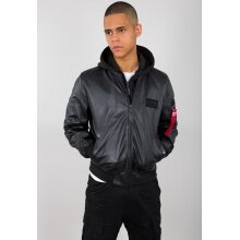 Alpha Industries Fliegerjacke MA-1 D-Tec Leather LW (Leder) - winddicht, wasserabweisend - schwarz Herren