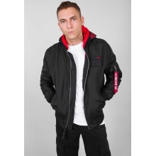 Alpha Industries Fliegerjacke MA-1 TT Custom mit Kapuze schwarz Herren