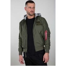 Alpha Industries Fliegerjacke MA-1 TT Custom mit Kapuze olivegrün Herren