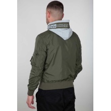 Alpha Industries Fliegerjacke MA-1 TT Custom mit Kapuze olivegrün Herren