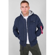 Alpha Industries Fliegerjacke MA-1 TT Custom mit Kapuze navyblau Herren