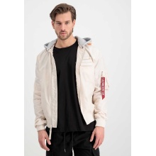 Alpha Industries Fliegerjacke MA-1 TT Custom mit Kapuze jetstreamweiss Herren