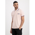 Alpha Industries Polo Contrast (100% Baumwolle) hellorange Herren