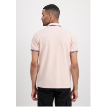 Alpha Industries Polo Contrast (100% Baumwolle) hellorange Herren