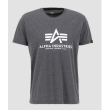 Alpha Industries Tshirt Basic (Baumwolle) charcoal/weiss Herren