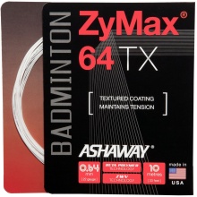 Ashaway Badmintonsaite Zymax 64 TX weiss 10m Set