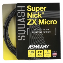 Ashaway Squashsaite Super Nick ZX Micro 1.15 schwarz 9m Set