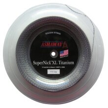 Ashaway Squashsaite Super Nick XL Titanium 1.25 grau 110m Rolle