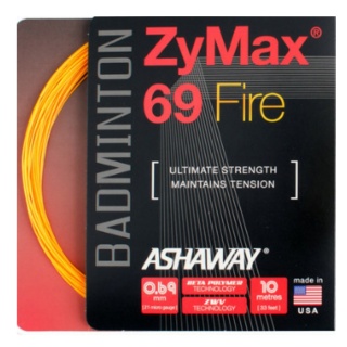 Besaitung mit Badmintonsaite Ashaway Zymax 69 Fire orange