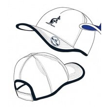 Australian Tennis-Cap Microfiber weiss Herren - 1 Stück