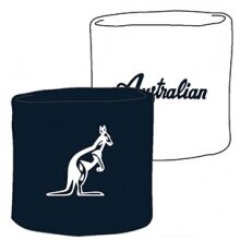 Australian Schweissband Standard Handgelenk navyblau/weiss - 2 Stück