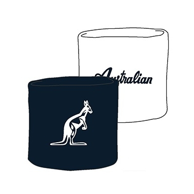 Australian Schweissband Standard Handgelenk navyblau/weiss - 2 Stück