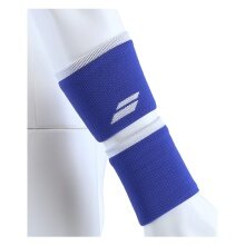 Babolat Schweissband Jumbo Logo Handgelenk blau/weiss - 2 Stück