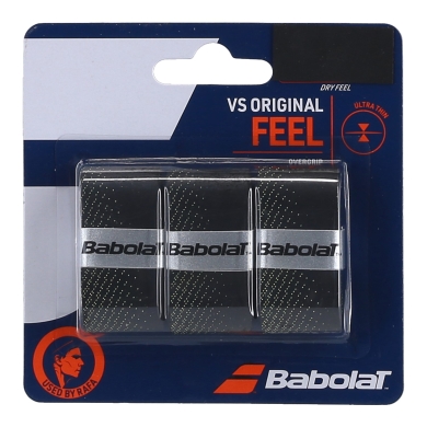 Babolat Overgrip VS Grip Original Feel (trocken, glatt) 0.43mm schwarz/gelb - 3 Stück