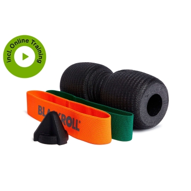 Blackroll Knie - Knee BOX Set schwarz (Twin, Trigger, Loop Band grün, Loop Band orange) - 1 Set