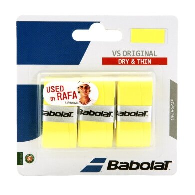 Babolat Overgrip VS Grip (trocken, glatt) 0.4mm gelb 3er