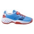 Babolat Tennisschuhe Pulsion Klett Allcourt hellblau/rot Kleinkinder