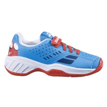 Babolat Tennisschuhe Pulsion Klett Allcourt hellblau/rot Kleinkinder