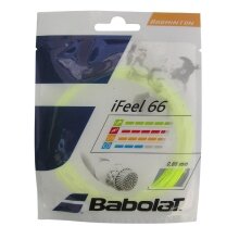 Besaitung mit Badmintonsaite Babolat iFeel 66 gelb