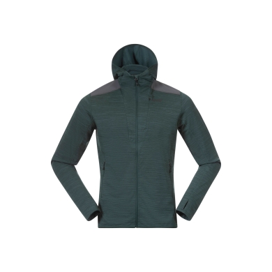 Bergans Fleecejacke Rabot Active (ultraleicht, sportliche Passform, Midlayer) grün Herren