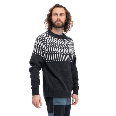 Bergans Strickpullover Nordmarka Merino Jumper (bequem, warm, 100% Merinowolle) dunkelgrau Herren