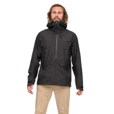 Bergans Wanderjacke Rabot Light 3L Shell (wind- und wasserdicht, 3-Lagen für mehrtägige Wanderungen) schwarz Herren