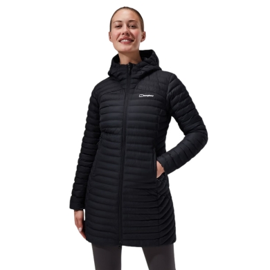 Berghaus Winterjacke Nula Micro Long (warm, wasserabweisend, PFC-frei) schwarz Damen