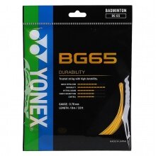 Besaitung mit Badmintonsaite Yonex BG65 (Allround+Haltbarkeit) orange