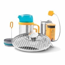 BioLite Camping-Kocher CampStove Complete Cook Kit (bestehend aus CampStove 2, KettlePot und Portable Grill)