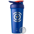 BlenderBottle Trinkflasche Strada Thermo Edelstahl Captain America 710ml blau