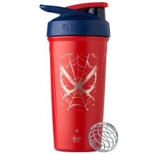 BlenderBottle Trinkflasche Strada Thermo Edelstahl Spider Man 710ml rot